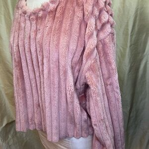 Zara Plush Ribbed Top in Blush Rose